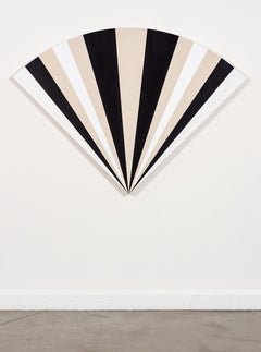 Fan 12313232313 - Black and White Fan Deco Style Acrylic Painting
