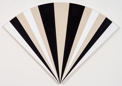 Fan 12313232313 - Black and White Fan Deco Style Acrylic Painting