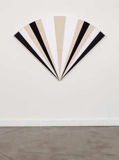 Fan 2132313132312 - Abstract Black and White Fan Deco Acrylic Painting