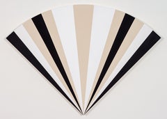 Fan 2132313132312 - Abstract Black and White Fan Deco Acrylic Painting