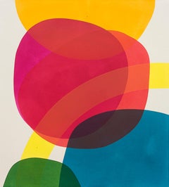 Large Red and Magenta - bright and colourful intersecting shapes