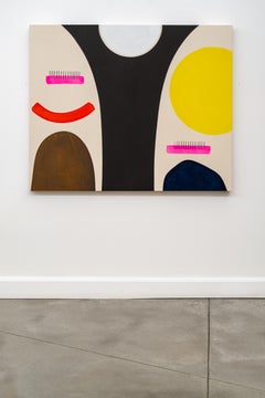 Moon Guardian - minimalistisch, zeitgenössisch, abstrakt, Acryl auf Leinwand