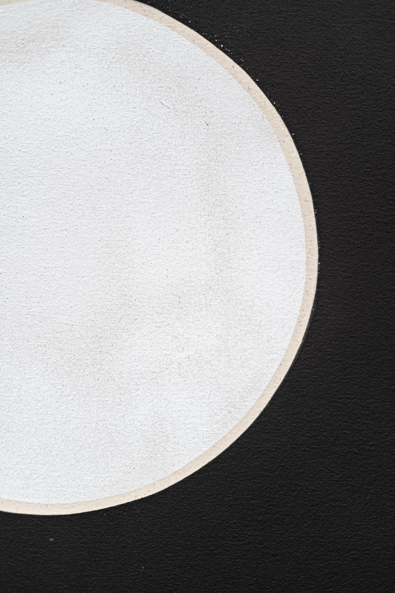 La luna sulla grande collina - minimalista, contemporaneo, astratto, acrilico su tela in vendita 7