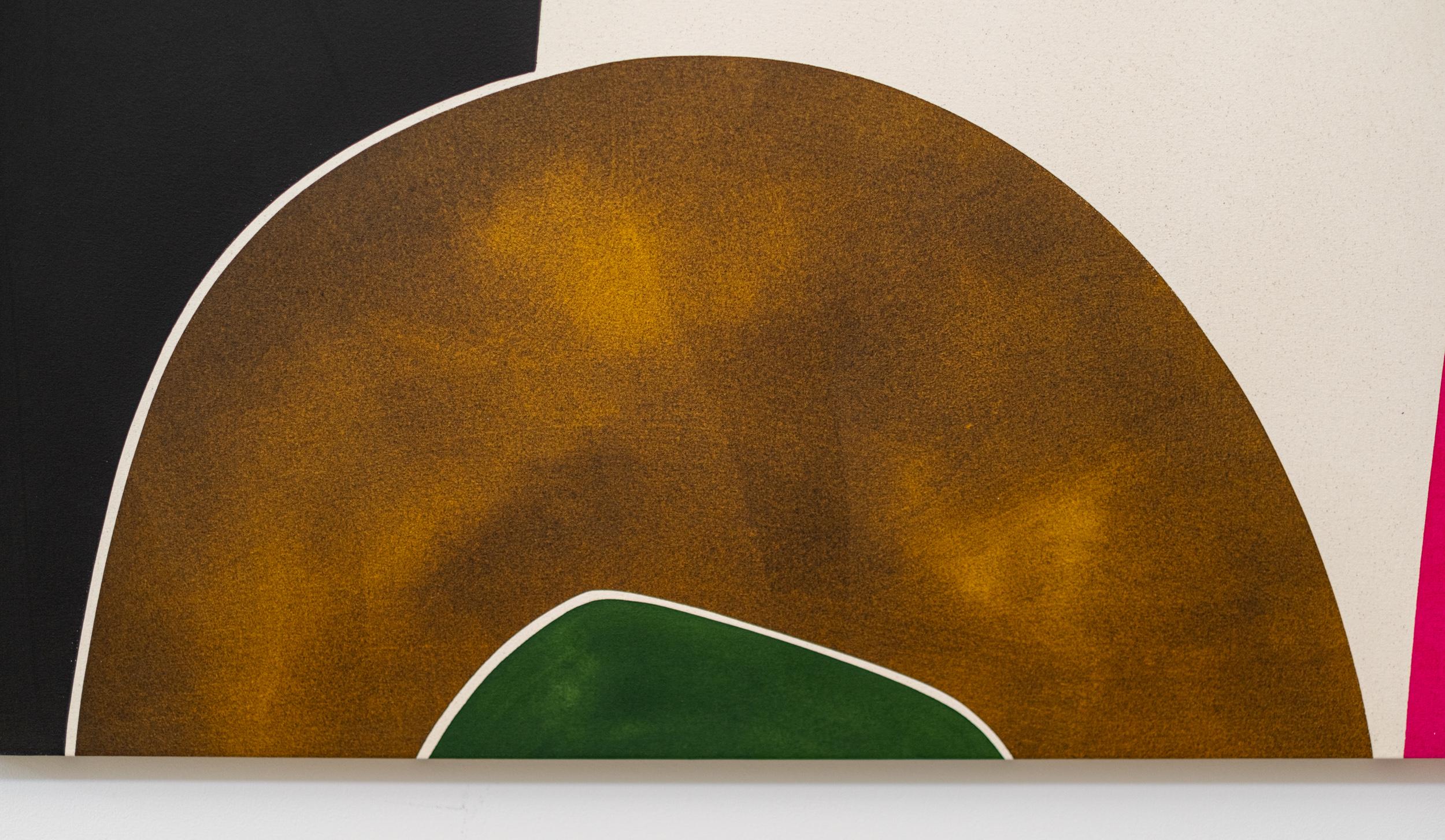 La luna sulla grande collina - minimalista, contemporaneo, astratto, acrilico su tela in vendita 2