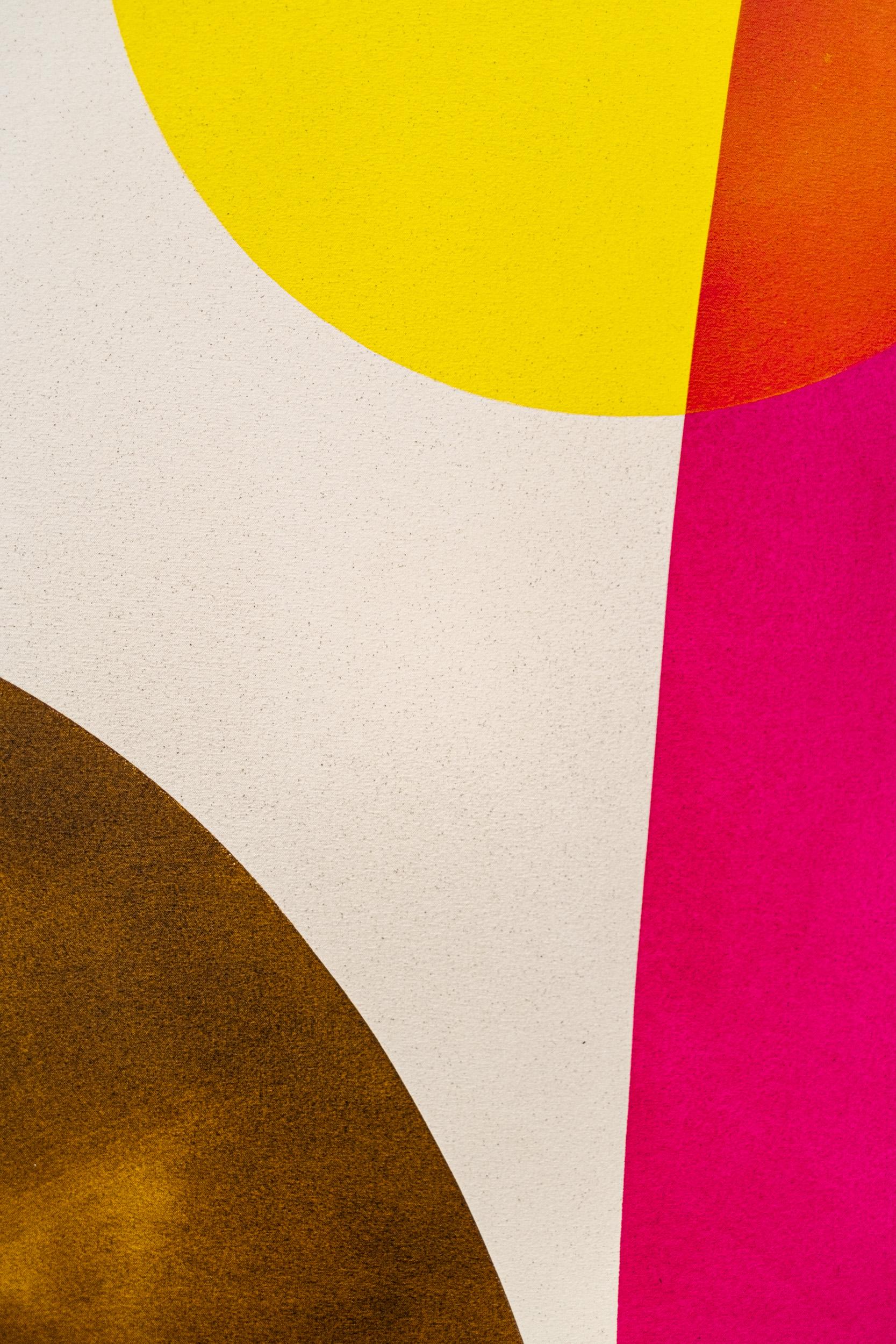 La luna sulla grande collina - minimalista, contemporaneo, astratto, acrilico su tela in vendita 5