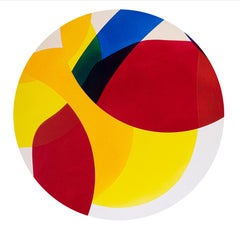 "Objects That Wash Up On Shore #3" Contemporary Abstract Acrylic on Board Circle