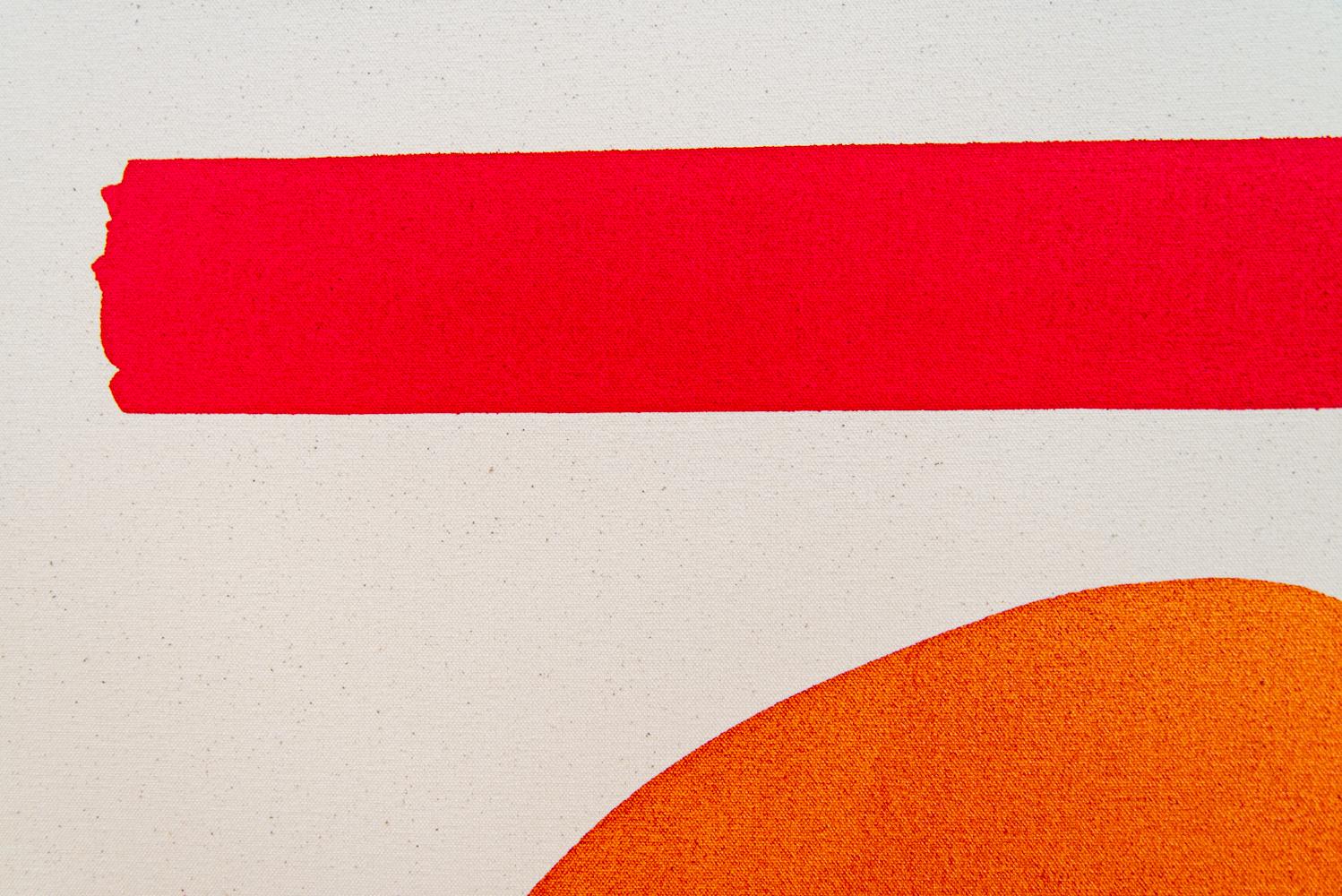 Shaded Archway mit Erde und Rot - kühn, farbenfroh, abstrakt, Acryl auf Leinwand im Angebot 2
