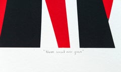 Warm Sunset Over Grass - bold, colorful, minimalist, abstract, acrylic on paper