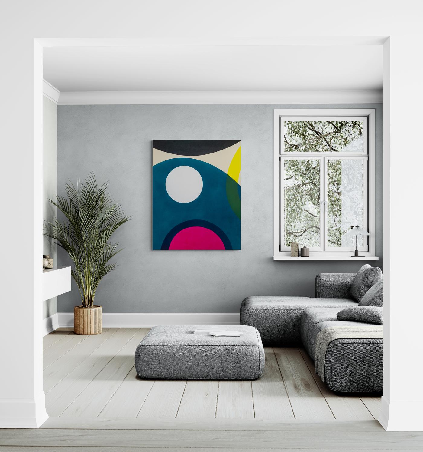 White Moon 1 - minimaliste, contemporaine, abstraite, acrylique sur toile 6