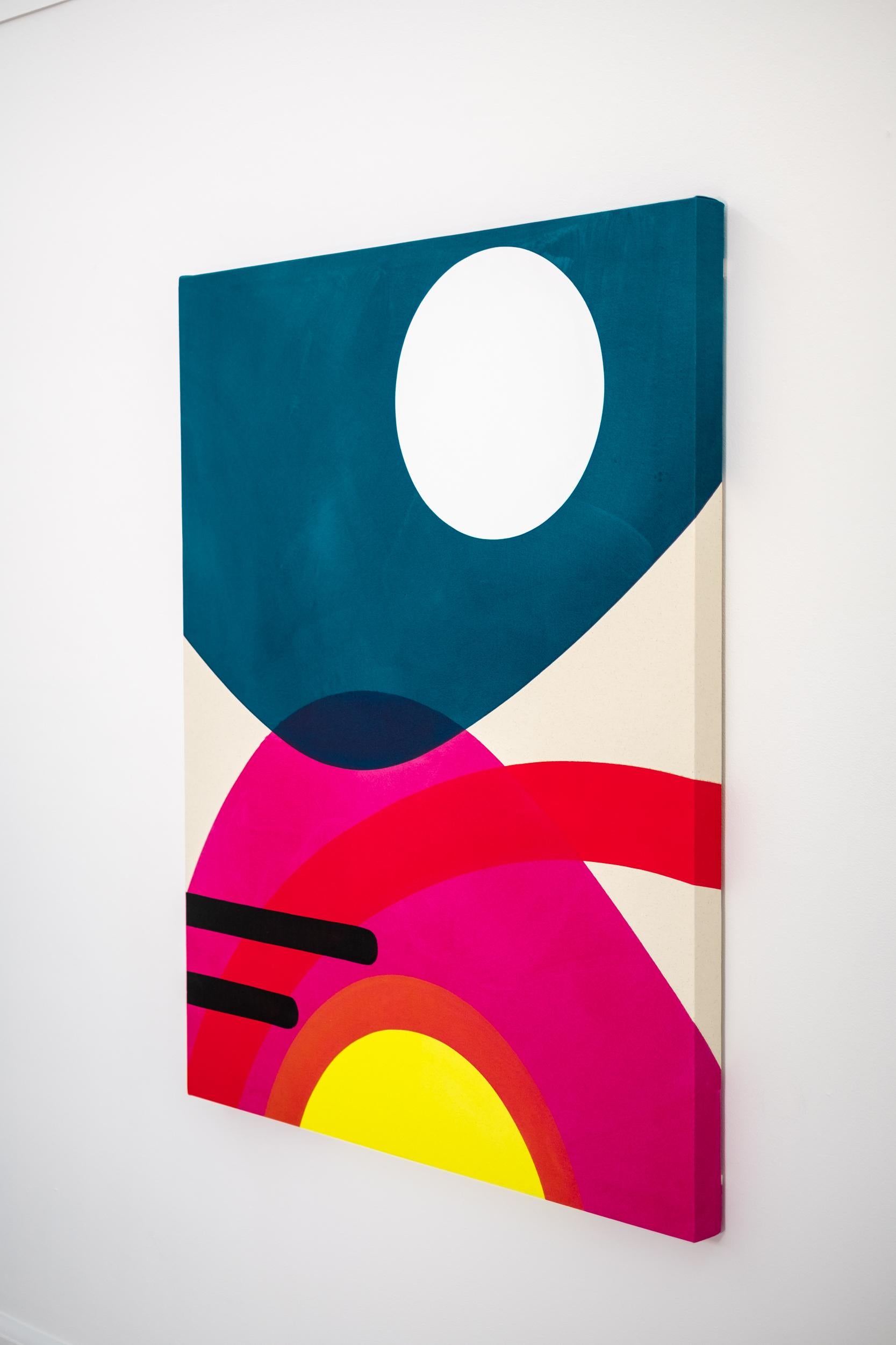 White Moon 2 - minimaliste, contemporaine, abstraite, acrylique sur toile 1