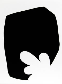 Shape with Floral Cutout 4/20 - minimalist, abstract, archival pigment on paper