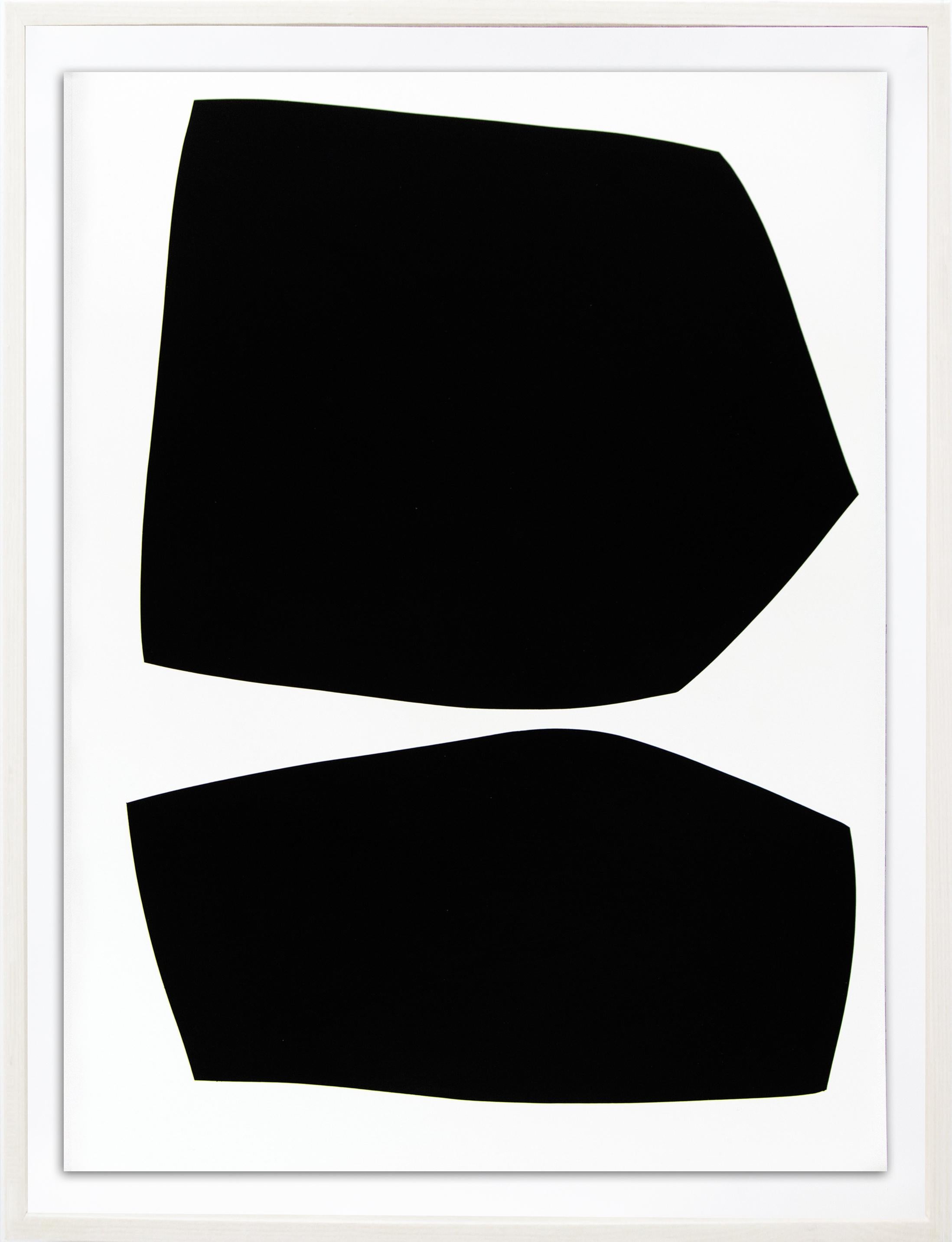 Suite de huit tirages (édition 9/20) - série de formes abstraites sur papier - Gris Abstract Print par Aron Hill