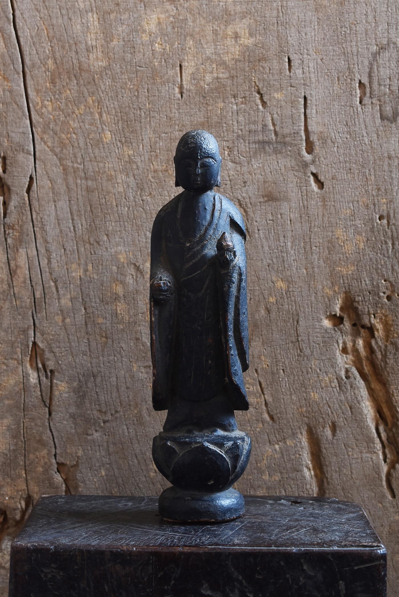 Japane Wood Carving Jizo Bodhisattva Statue /Buddha Statue, circa 1400s-1600s 13
