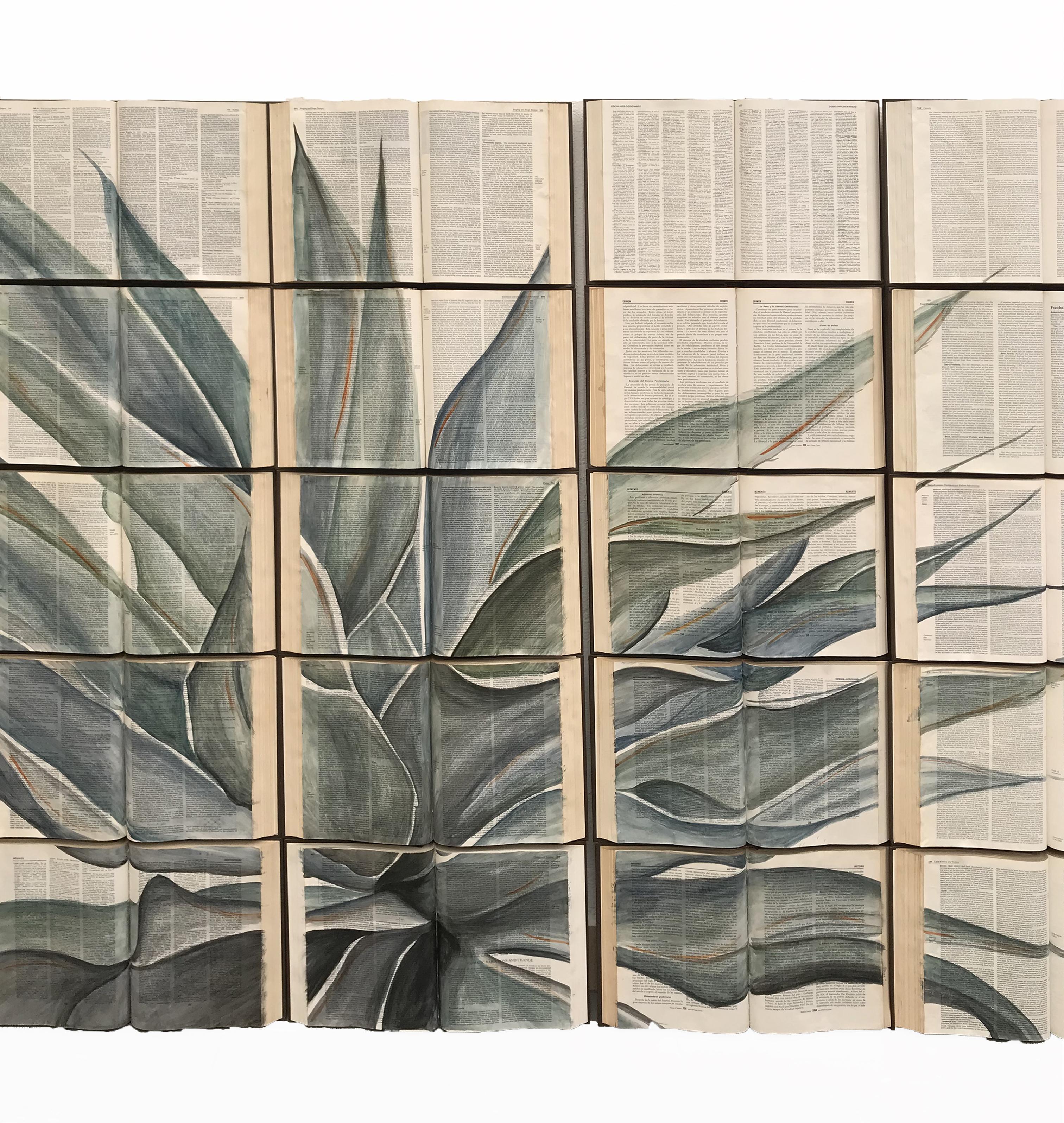 Agave - Magnifique peinture de plantes préhistoriques en vente 7