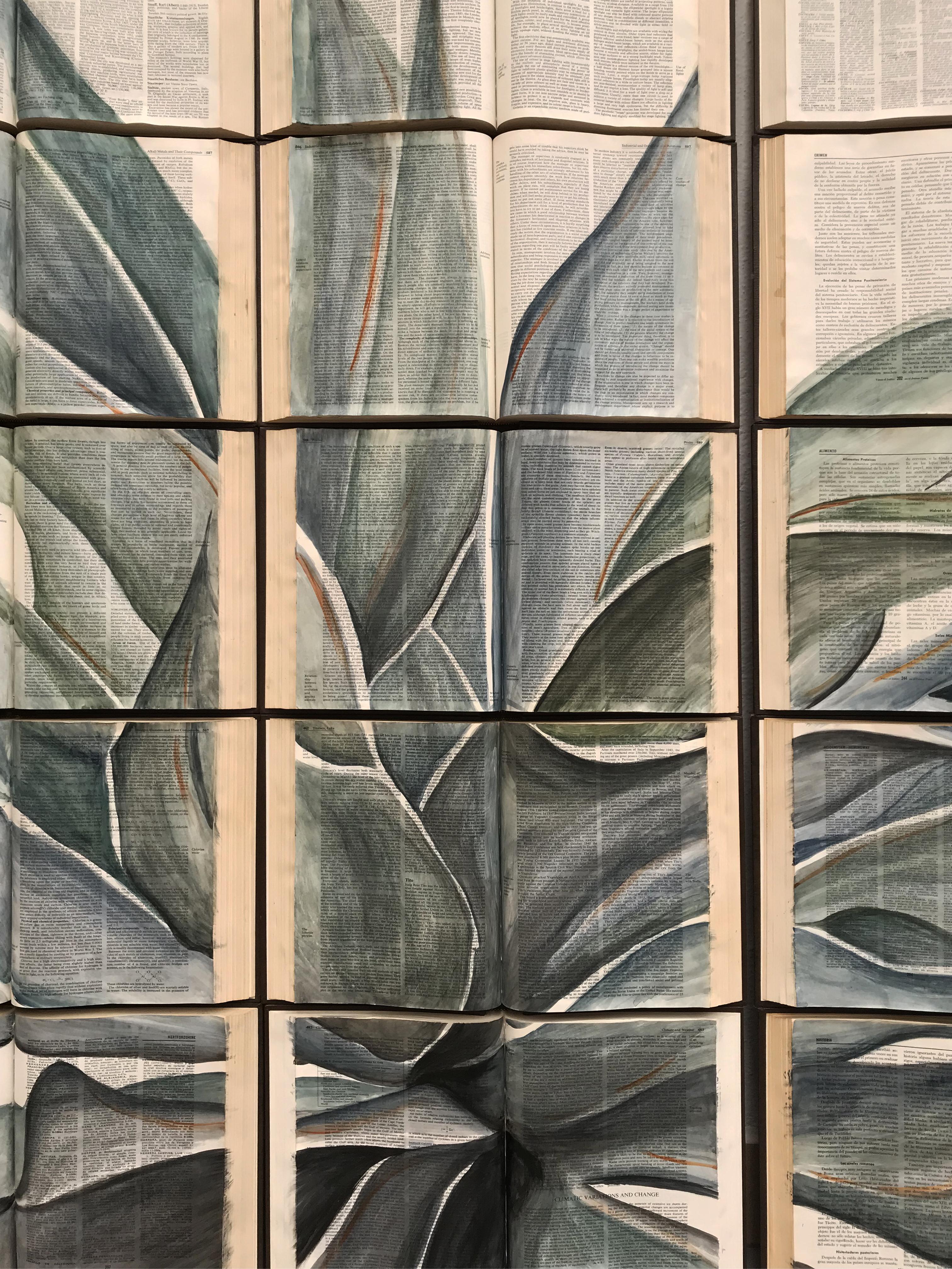 Agave - Magnifique peinture de plantes préhistoriques en vente 2