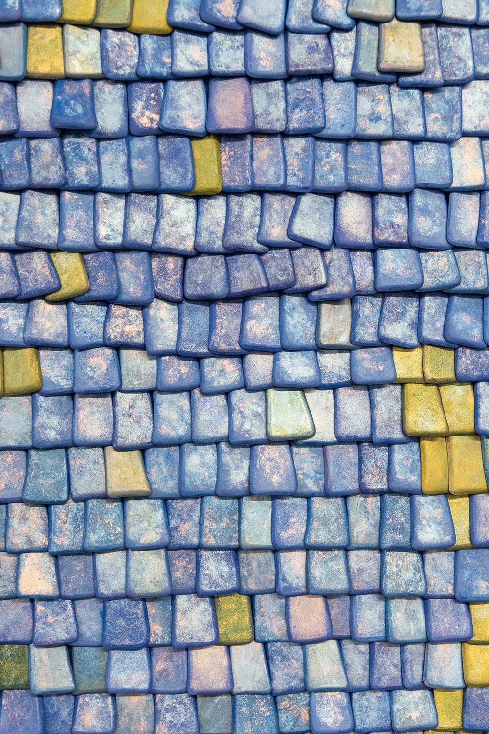 Preciosa obra de arte azul y verde, apacible y elegante en venta 1