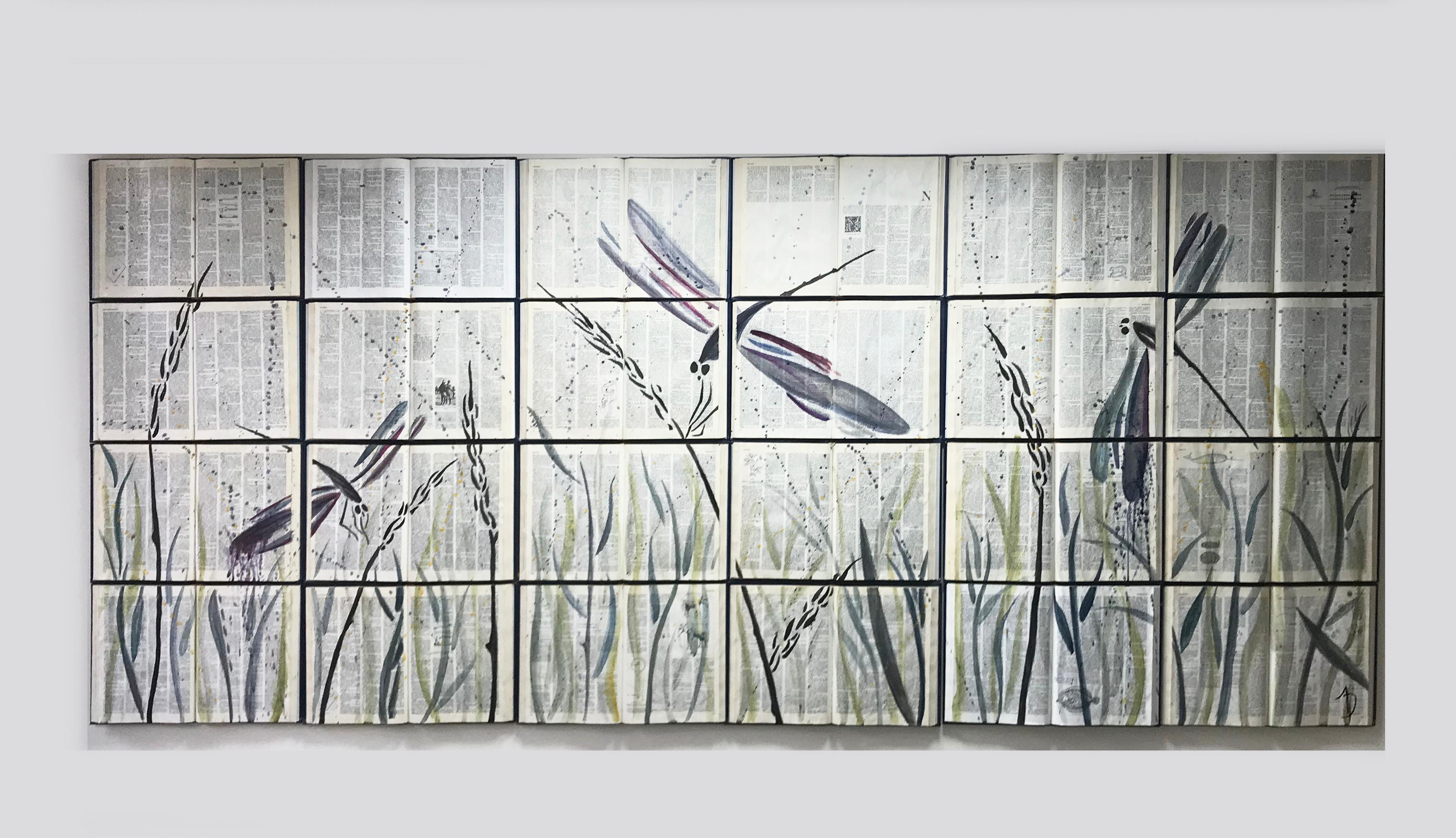 Arozarena De La Fuente Landscape Painting - Dragonfly Dance 
