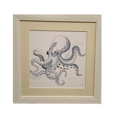 Giant Pacific Octopus. Outstanding watercolor painting 