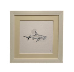 Hammerhead Shark Season Routes. Elegant Framed Art Work Ideal for Beach Homes