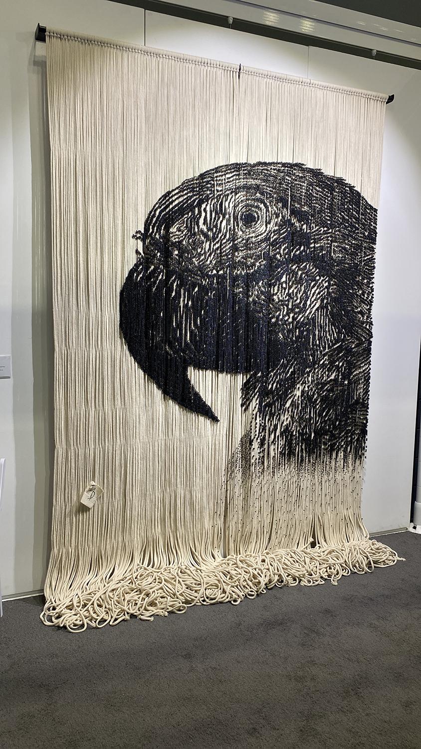 Eccezionale lavoro fatto a mano con 17.890 perni sulle corde - Sculpture Contemporaneo di Arozarena De La Fuente
