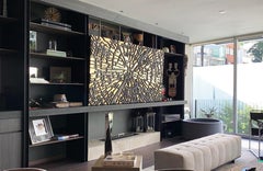 Abstract Golden Tree Formations - 3d sculpture for walls