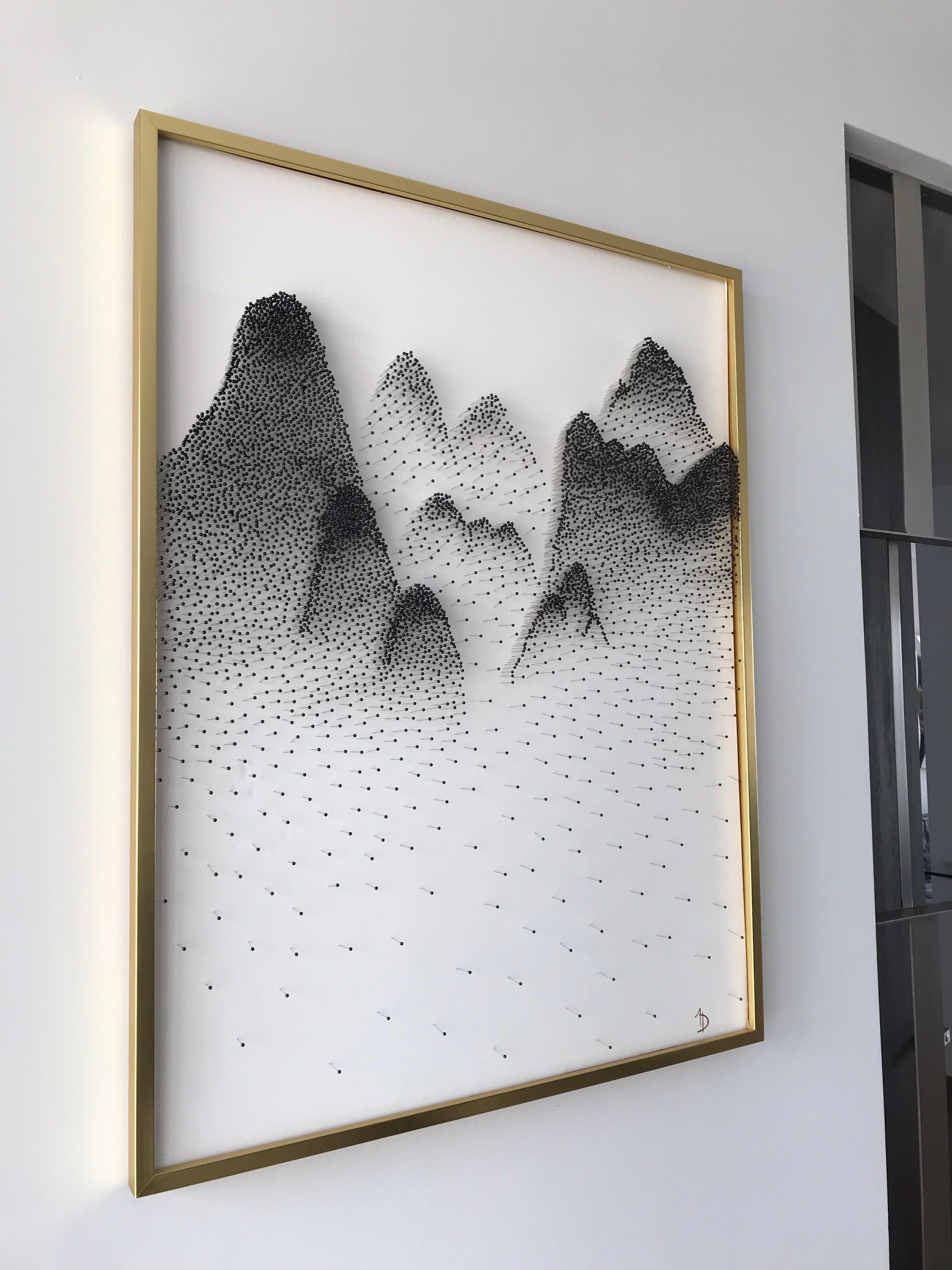 Beautiful Abstract Mountains on Unique Canvass For Sale 5