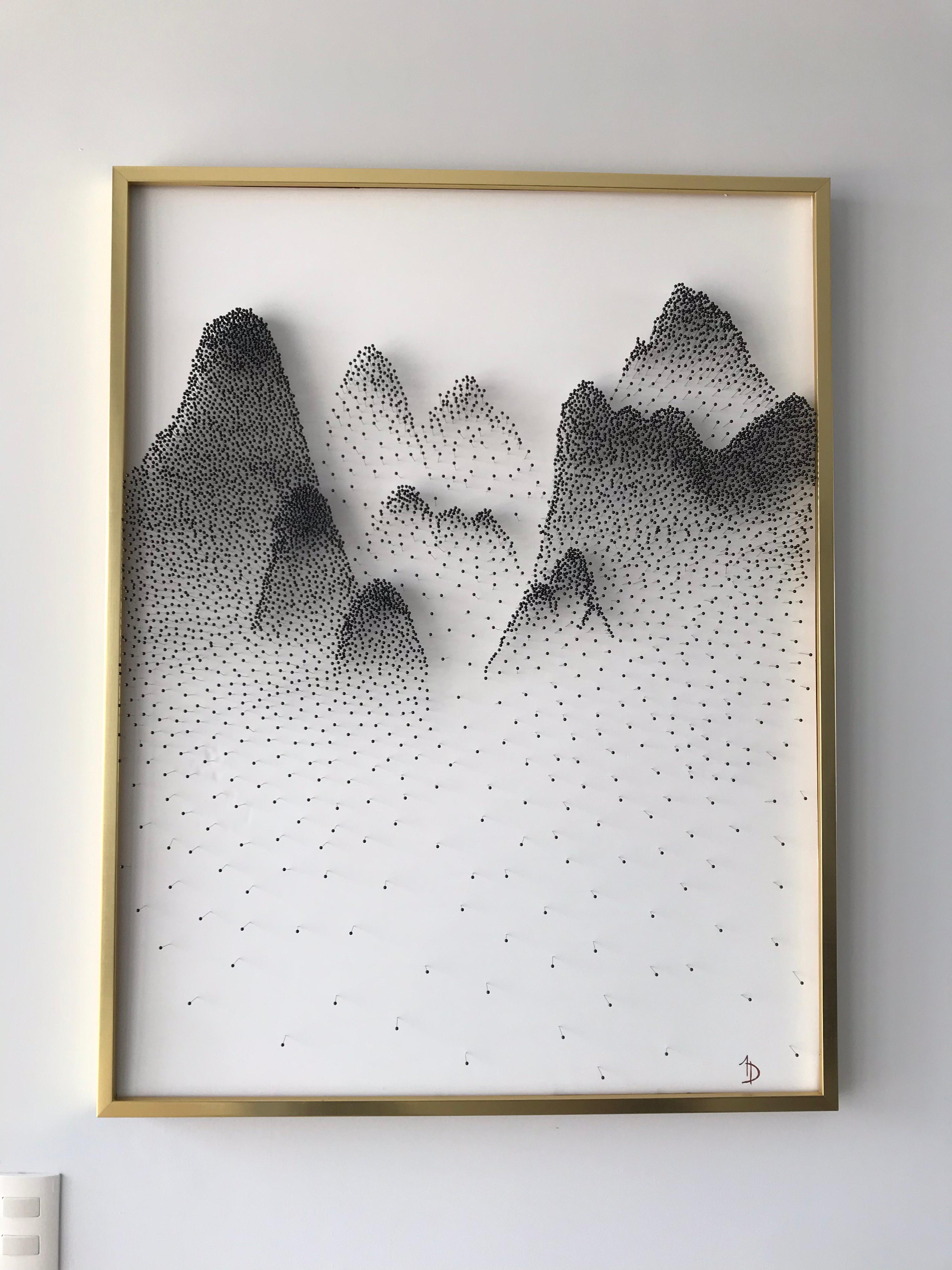 Schöne abstrakte Berge auf einzigartiger Leinwand