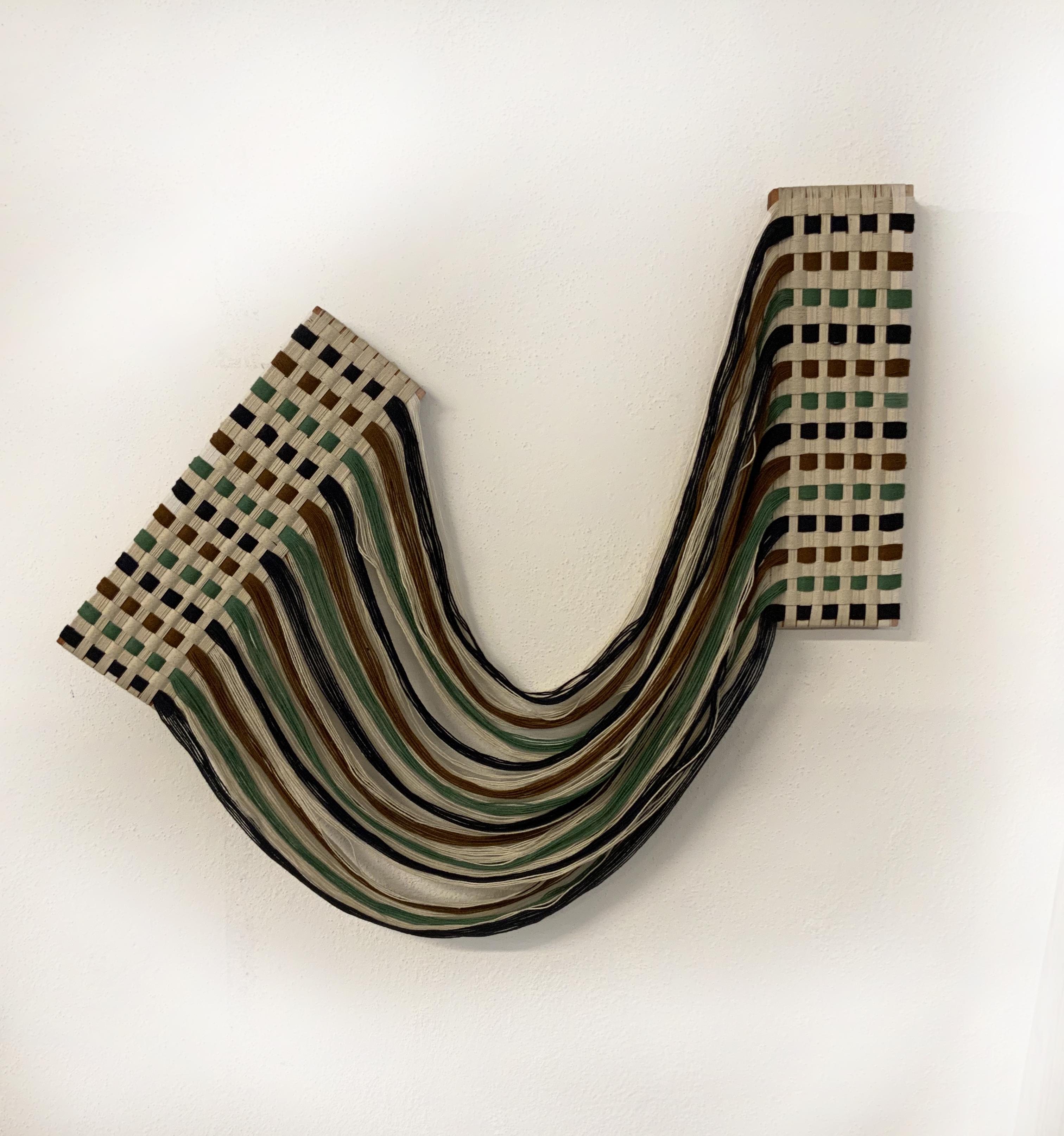 Arozarena De La Fuente Abstract Sculpture - Beautiful Wooven Neutral Colored Piece 