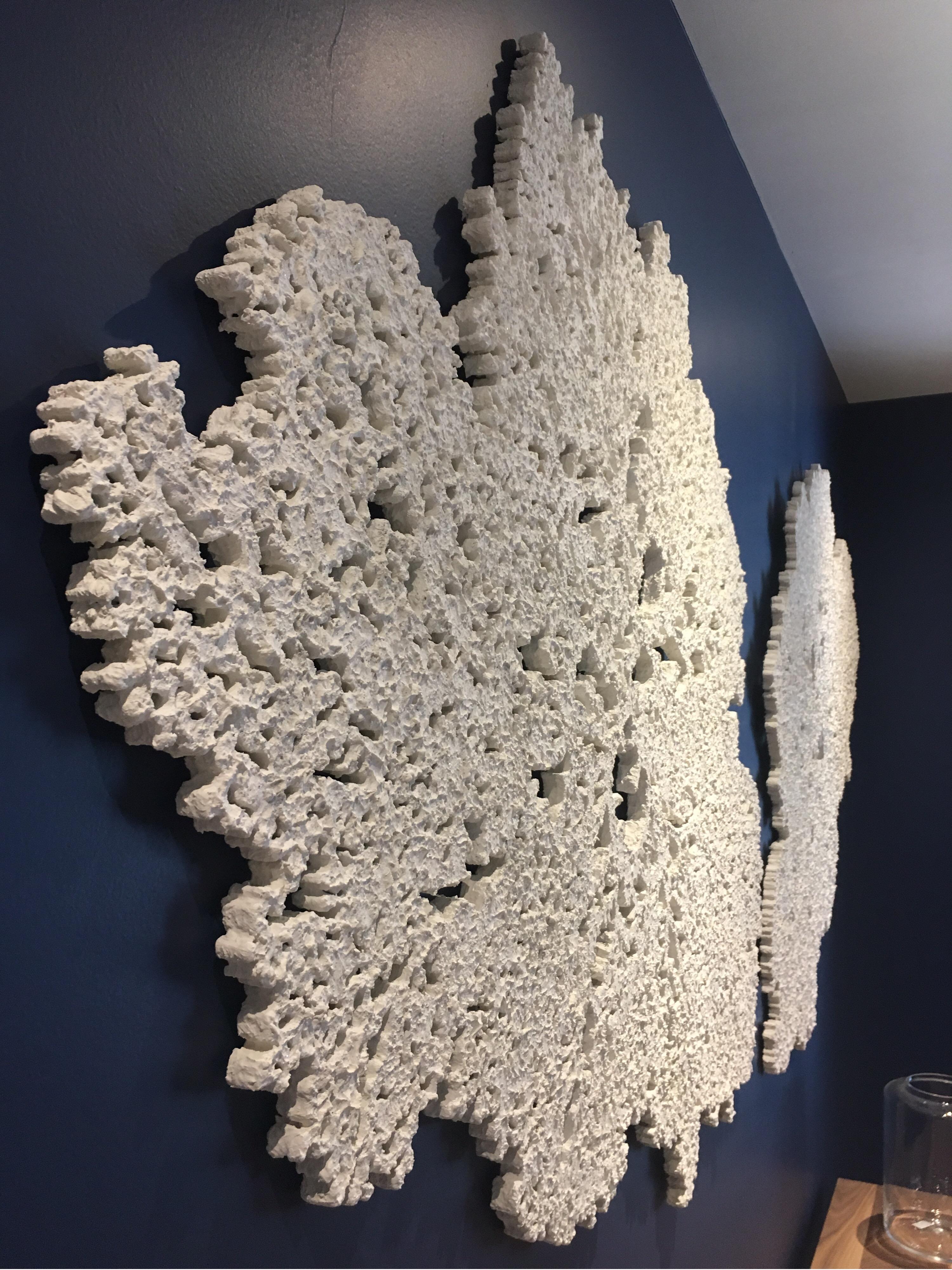 El precio incluye una pieza. 

El artista se inspiró en la belleza de la naturaleza que se encuentra en los arrecifes de coral. Todo está hecho a mano con resina, cemento, madera, minerales pulverizados y barniz. 
Lo singular de estas piezas es que