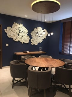 "Coral Ocean" Hand Made-Unique Sculpture for Walls. Pulverized Minerals and Sand