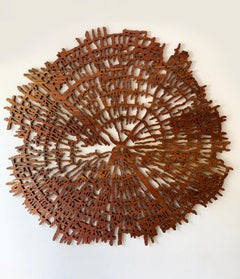 Dendrochronology of Trees in an Abstract Wooden Solid Piece