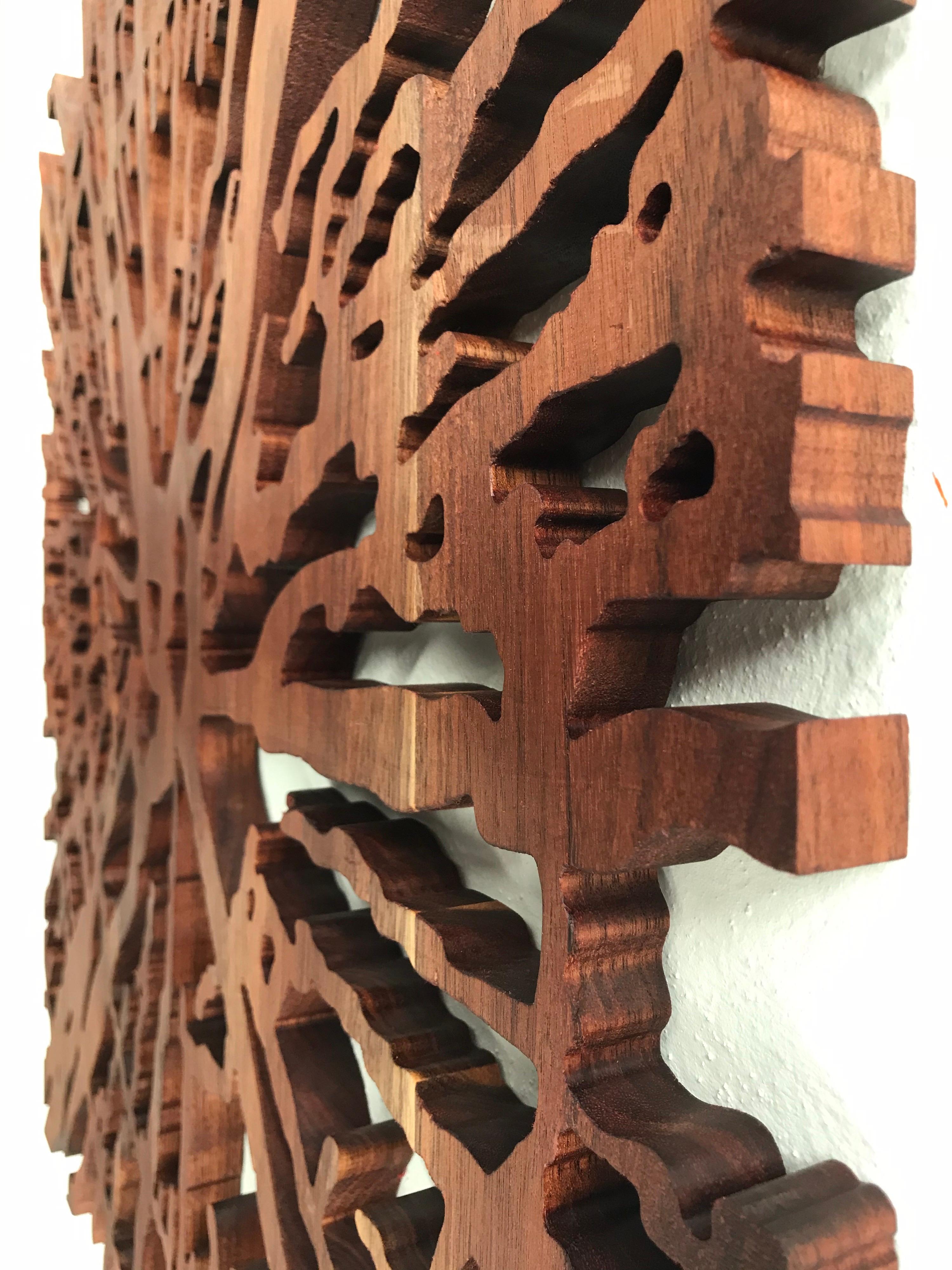 Dendrocronology, Wunderschöne Skulptur aus Holz, inspiriert von der Natur im Angebot 1