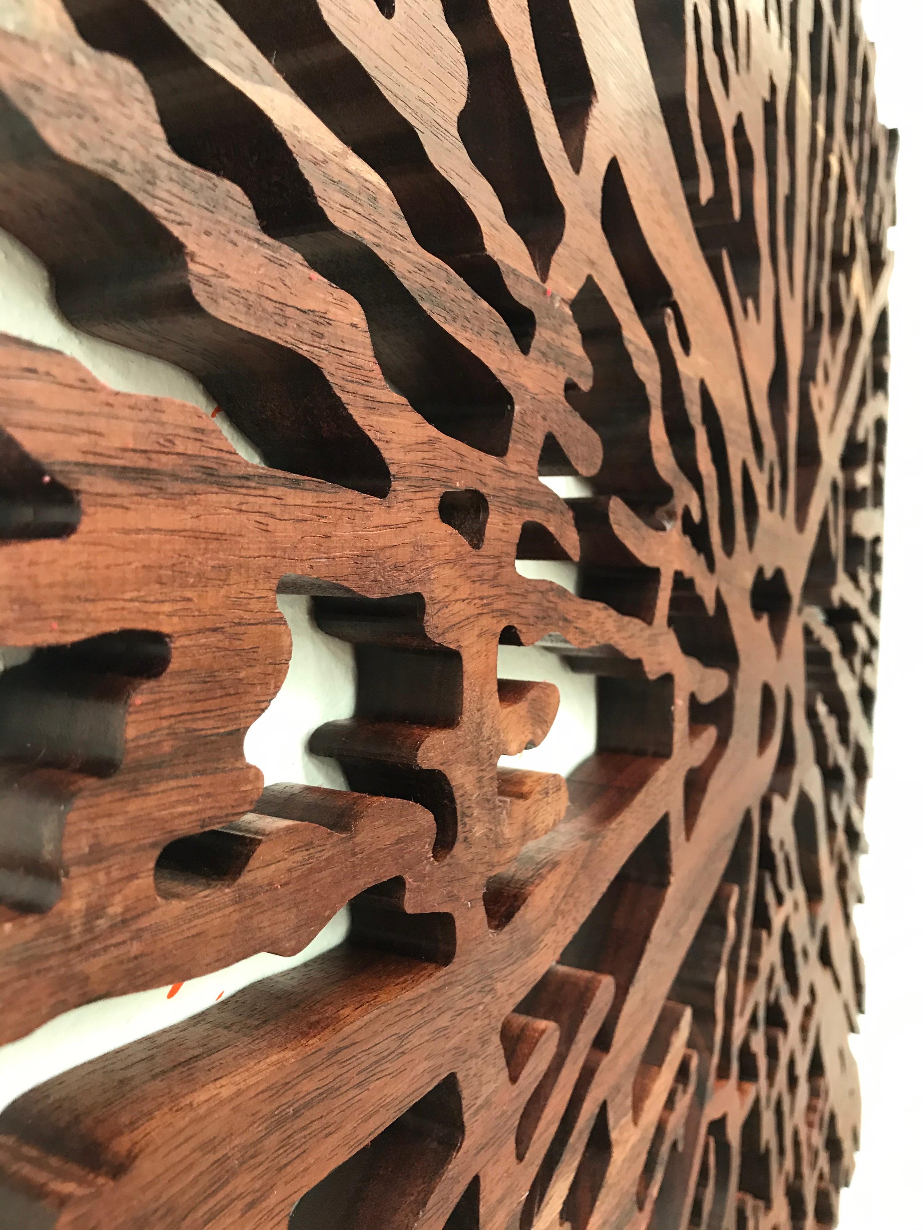 Dendrocronology, Wunderschöne Skulptur aus Holz, inspiriert von der Natur im Angebot 3