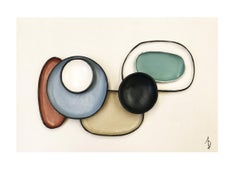 Elegante Composición de Arte Cerámico de Pared para los Amantes del Color