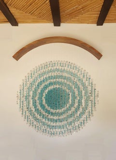 Elegant Hanging Turquoise Sculpture