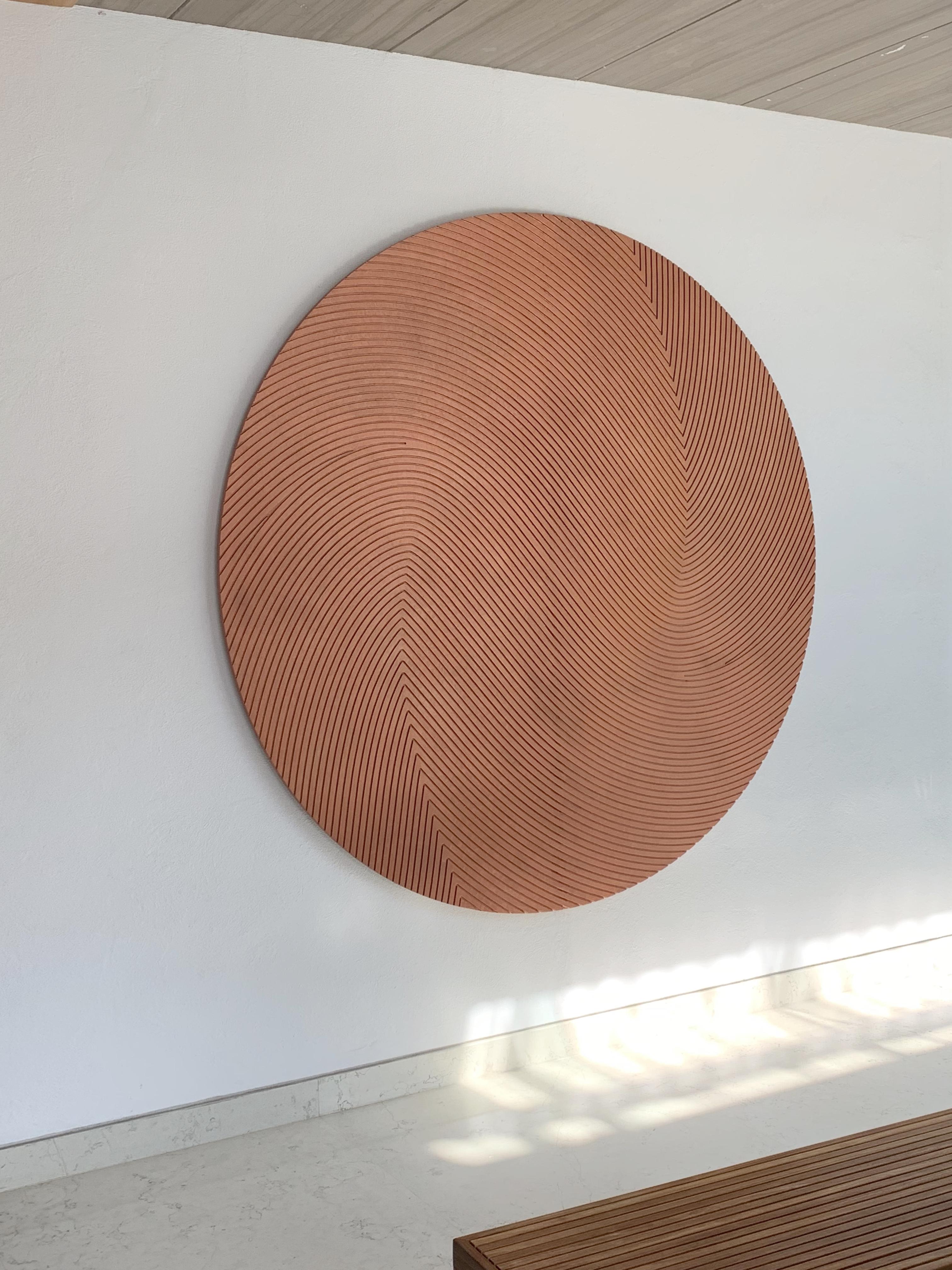 Elegant Work of Art Ideal for Any Space, Copper Encounter - Contemporary Sculpture by Arozarena De La Fuente
