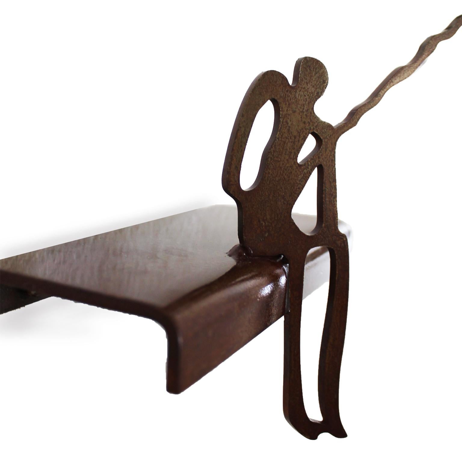 Fishermen´s Patience. Beautiful Metal Sculpture For Sale 5