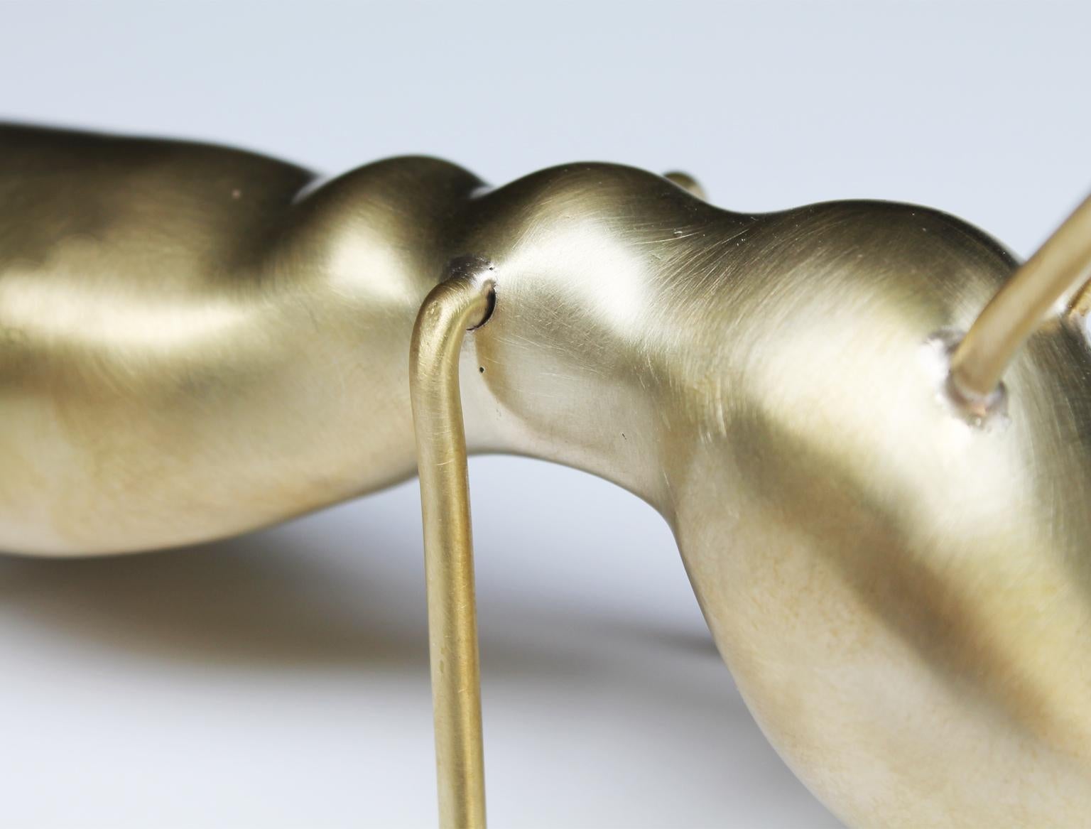 Goldener Ameisengeweih Dekorative Tisch-Skulptur im Angebot 4
