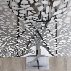 Maple Leaf. Handmade Modern Chrome Sculpture.