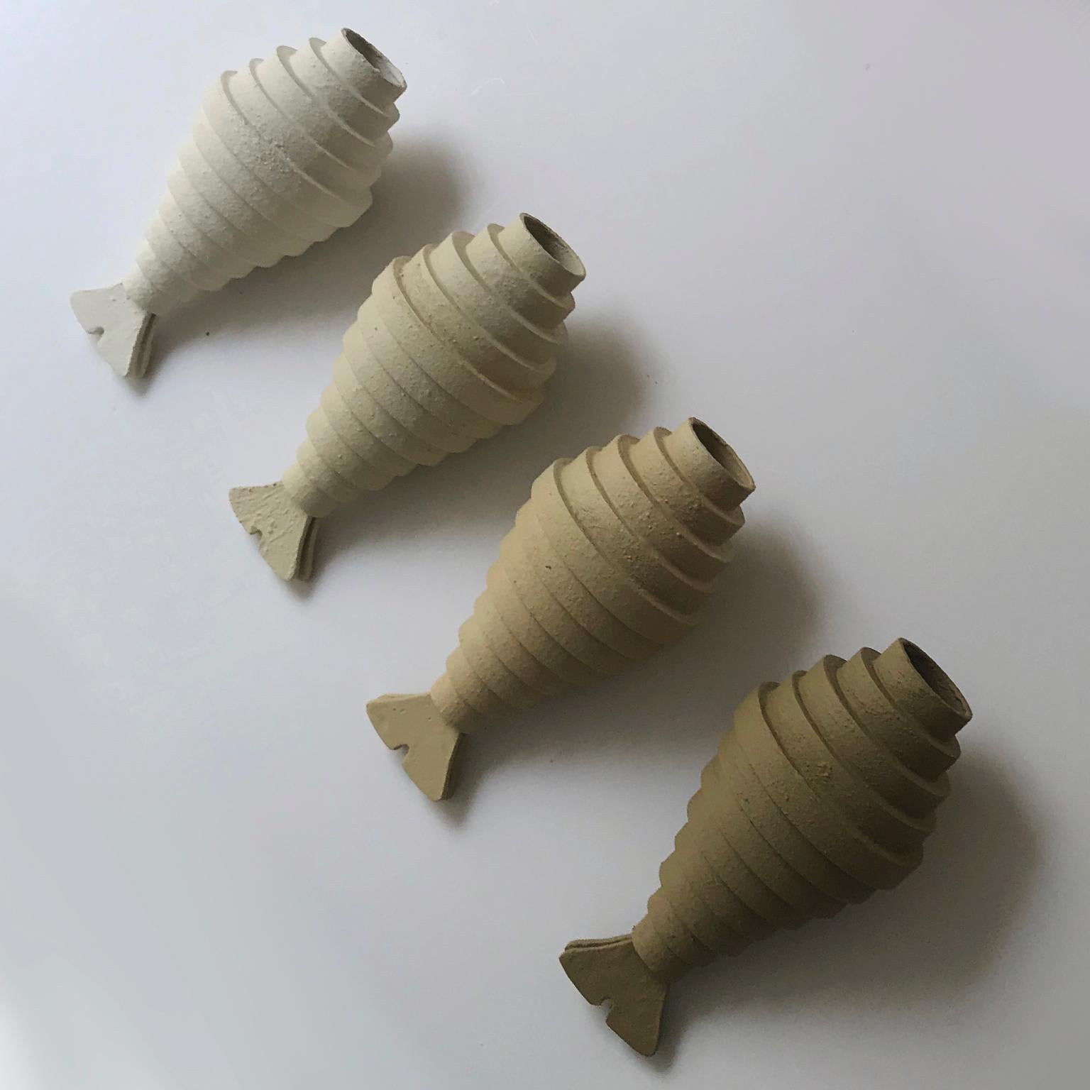 Modern Beach Sculpture Ideal For Walls    Abstract School of Fish Formations  6