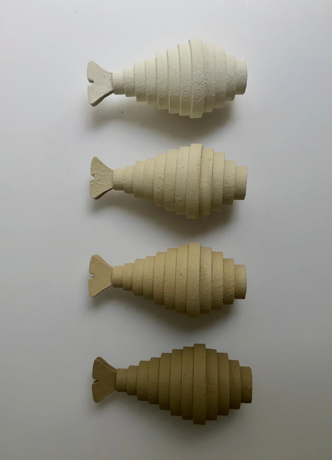 Modern Beach Sculpture Ideal For Walls    Abstract School of Fish Formations  5