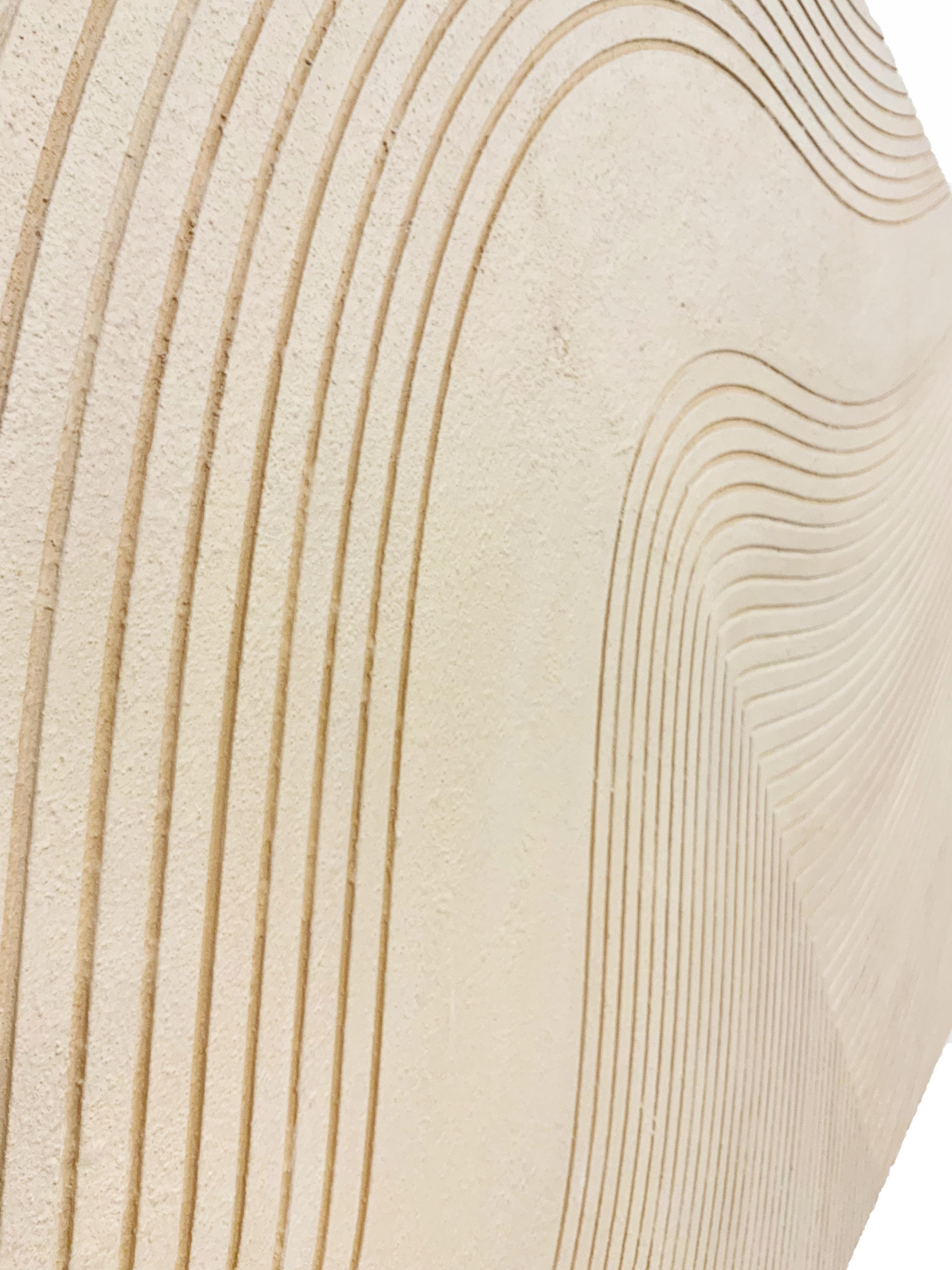 TIDES AND SANDY PATTERNS. Neutral and ideal for modern homes.  - Contemporary Sculpture by Arozarena De La Fuente