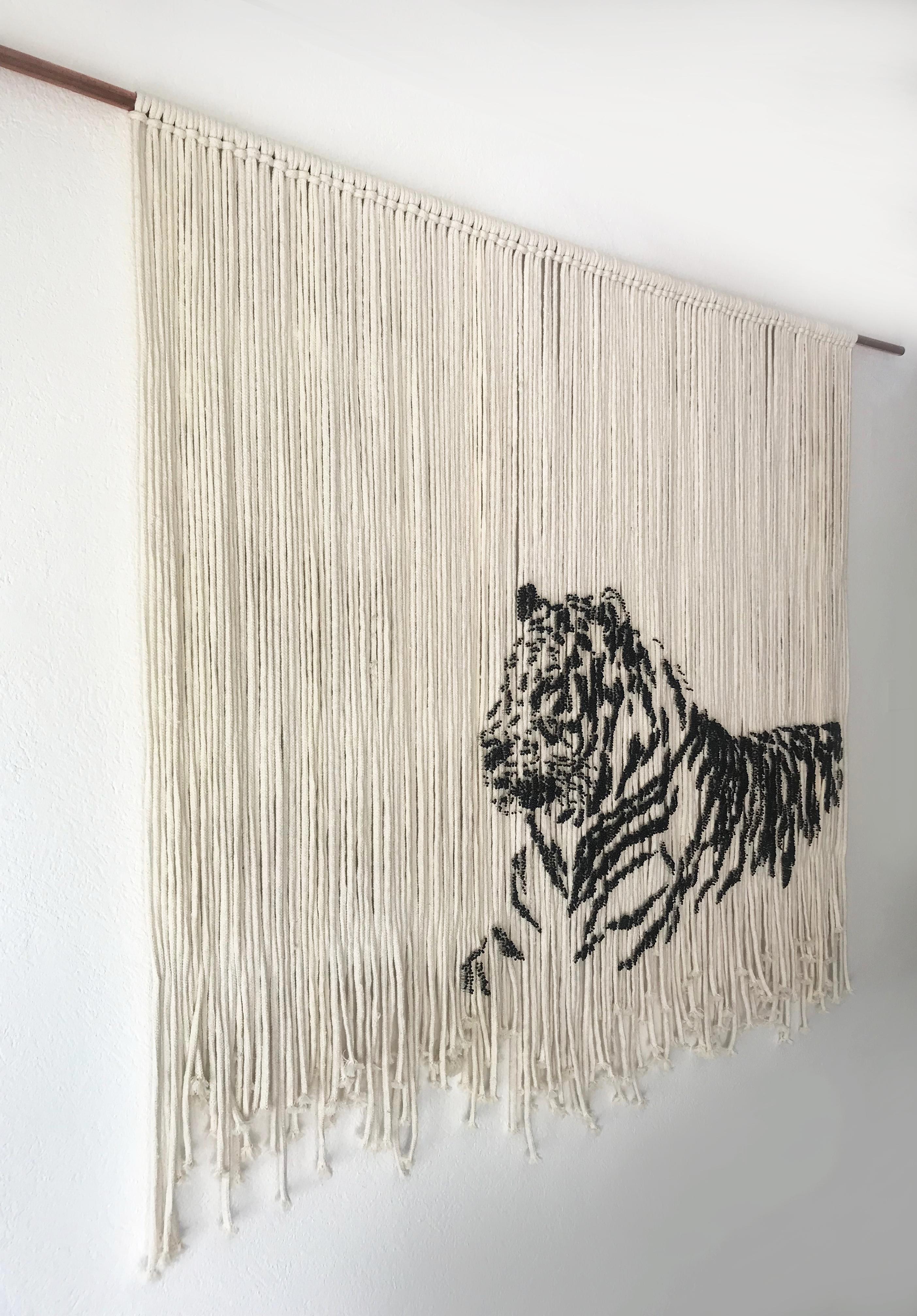 TIGER  Modern Animal Wall Art Sculpture For Hanging on Walls or Cieling For Sale 4