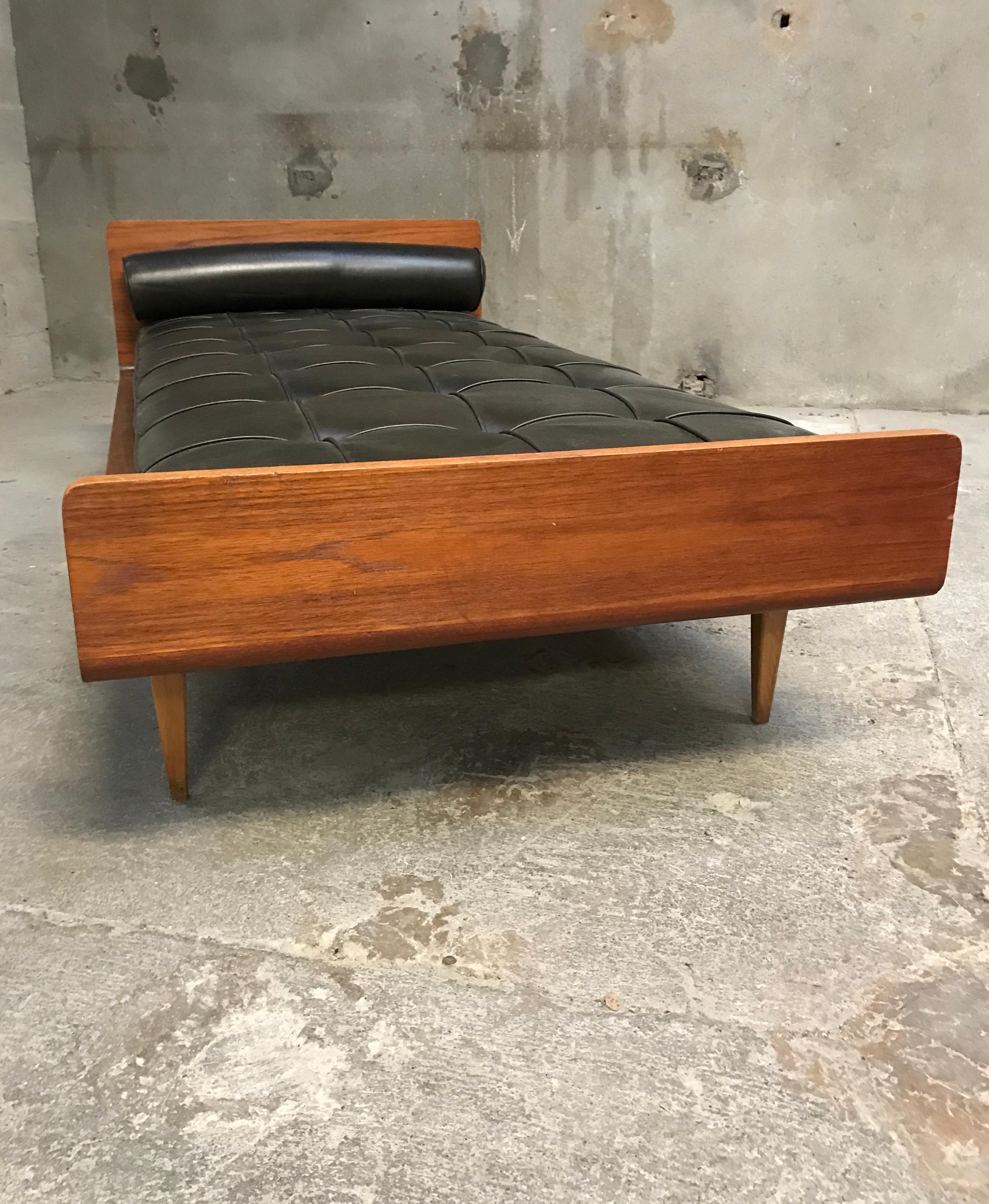 French A.R.P Leather Daybed for Minvielle