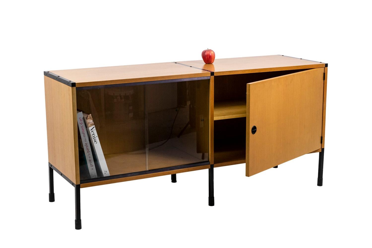ARP, Sideboard in Ash and Metal, 1950s For Sale 5