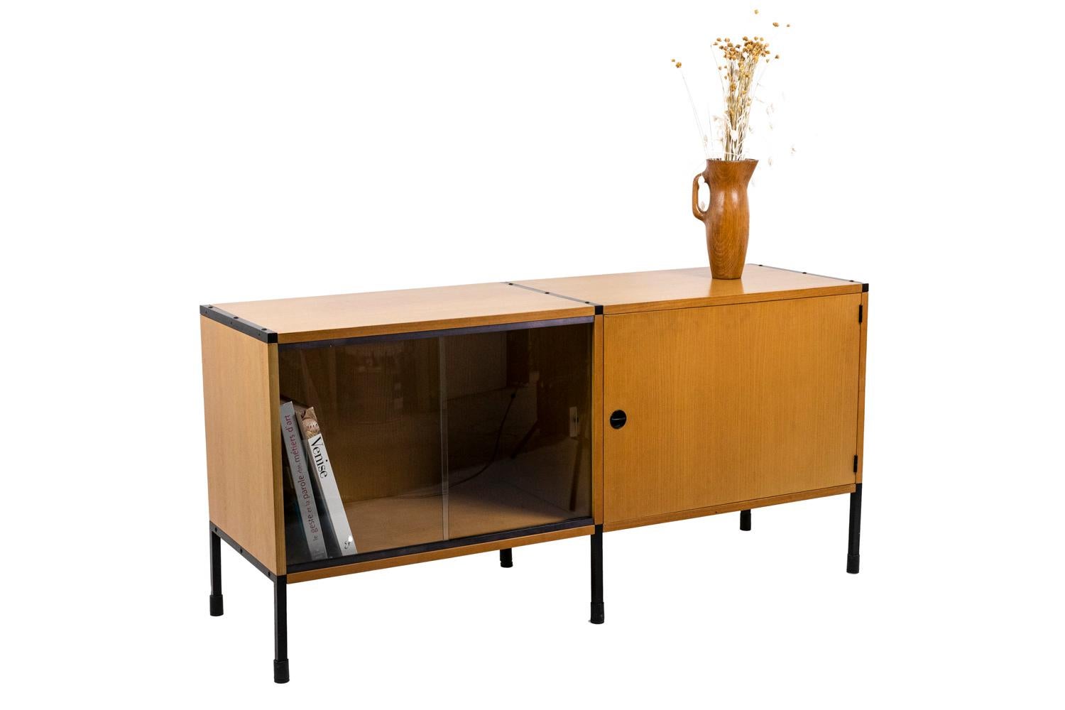 ARP, Sideboard in Ash and Metal, 1950s For Sale 6