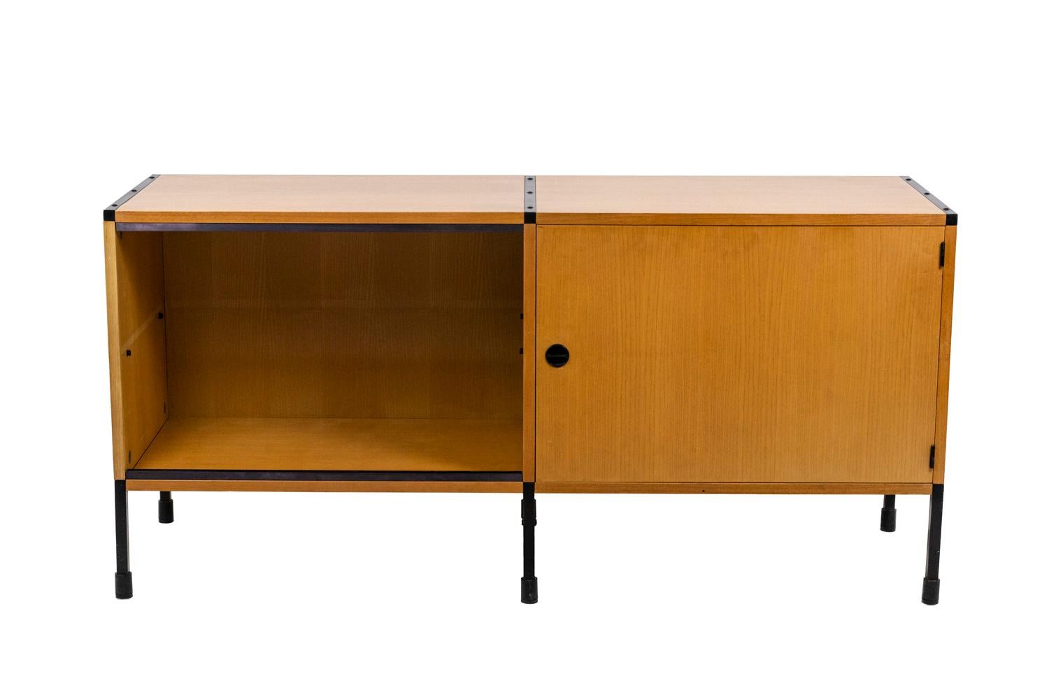 ARP, Sideboard in Ash and Metal, 1950s In Good Condition For Sale In Saint-Ouen, FR