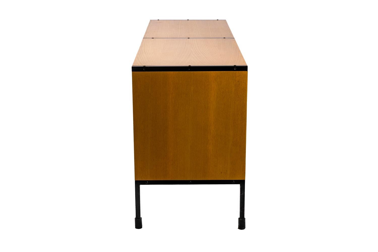 Mid-20th Century ARP, Sideboard in Ash and Metal, 1950s For Sale