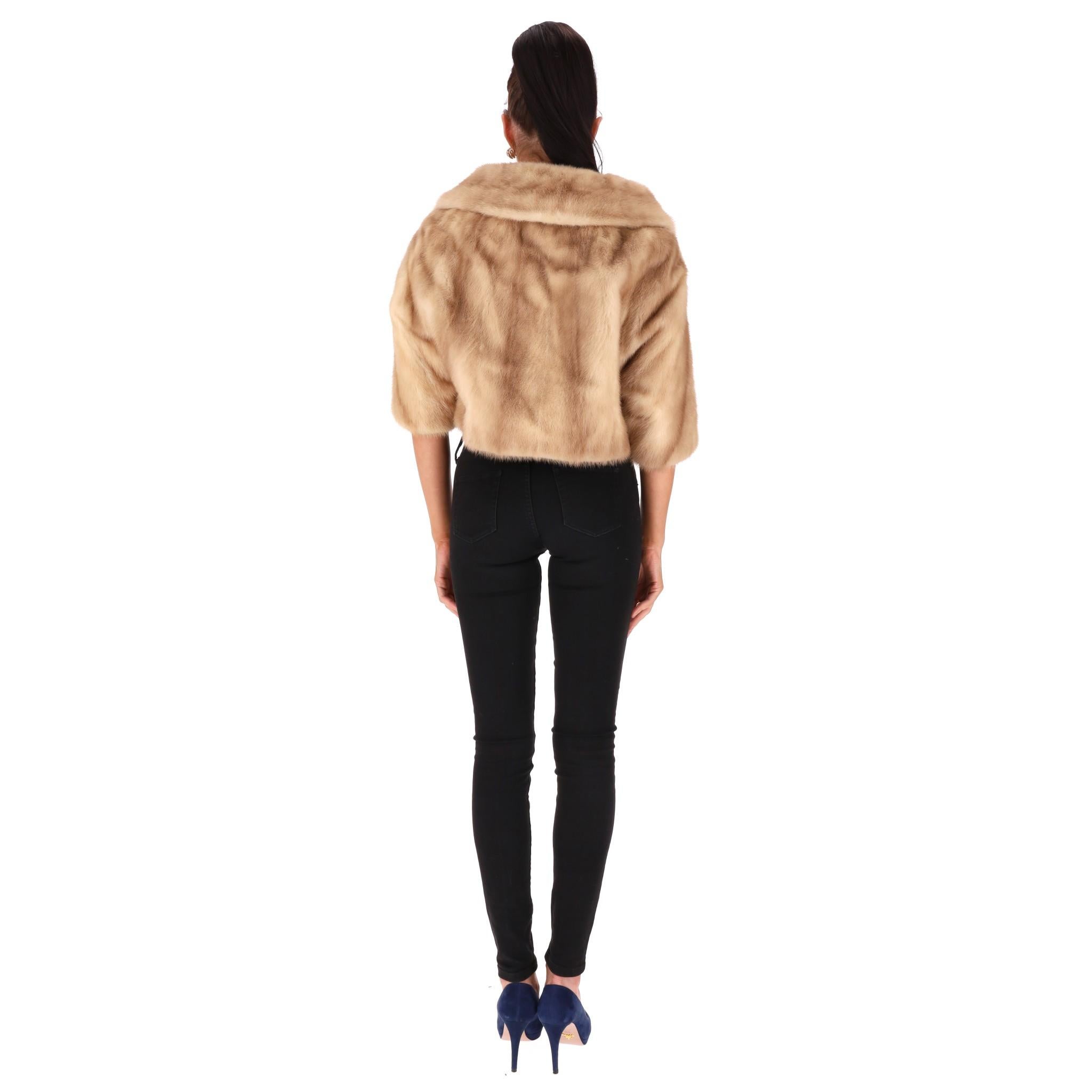 Arpad Mink Fur Cropped Jacket In Excellent Condition In London, GB