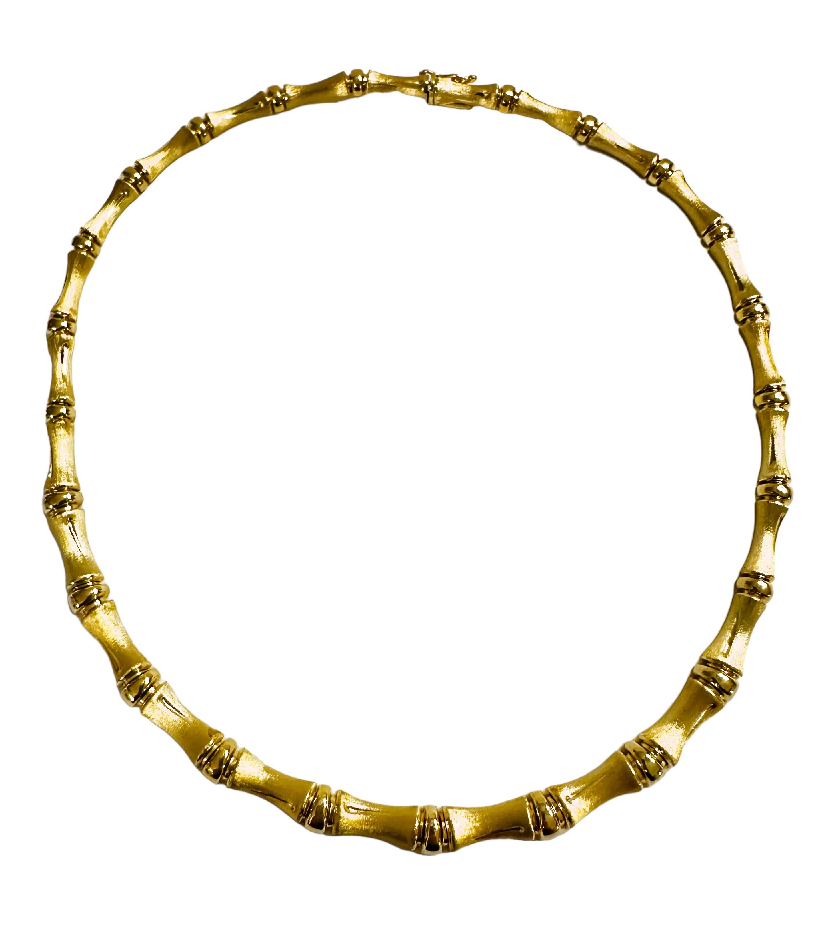 bamboo necklace gold
